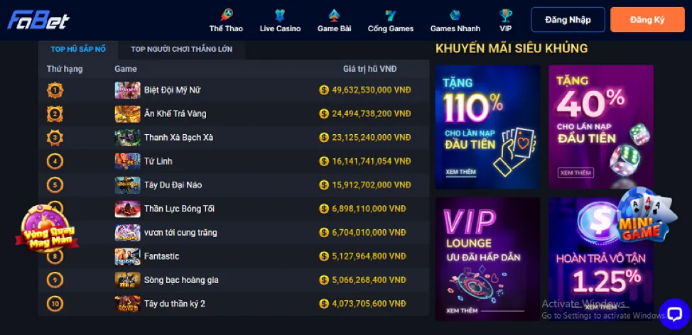 Khuyến mãi Nổ Hũ 999aog